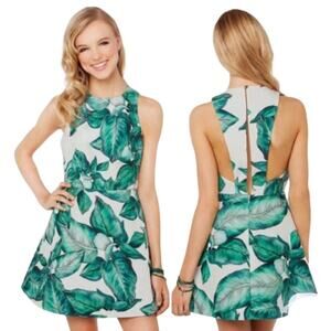 C/MEO COLLECTIVE Floral Slit Back Mini Tea Dress (CAMEO COLLECTIVE) Size Small